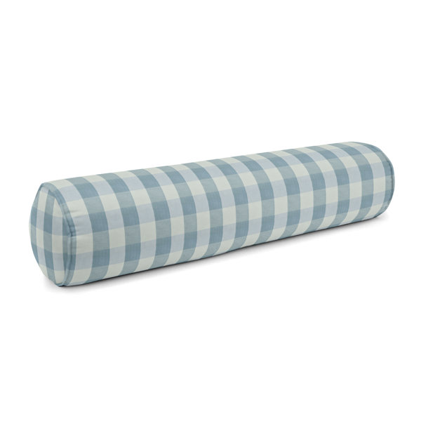 The Pillow Collection Unity Bolster Pillow Gingham Reversible Throw